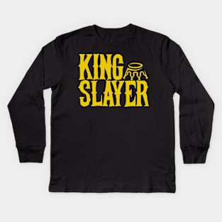 Gold King Crown Slayer Kids Long Sleeve T-Shirt